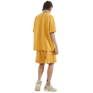 short men and women Summer shorts suits loose edge wide leg blank plain oversized sports pants